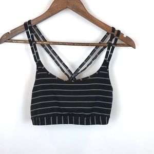 Athleta grey & black sports bra